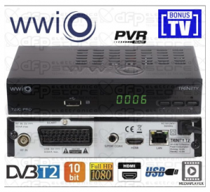 WWIO TRINITY T2 PRO DVB-T2 Hevc 10 Bit PVR